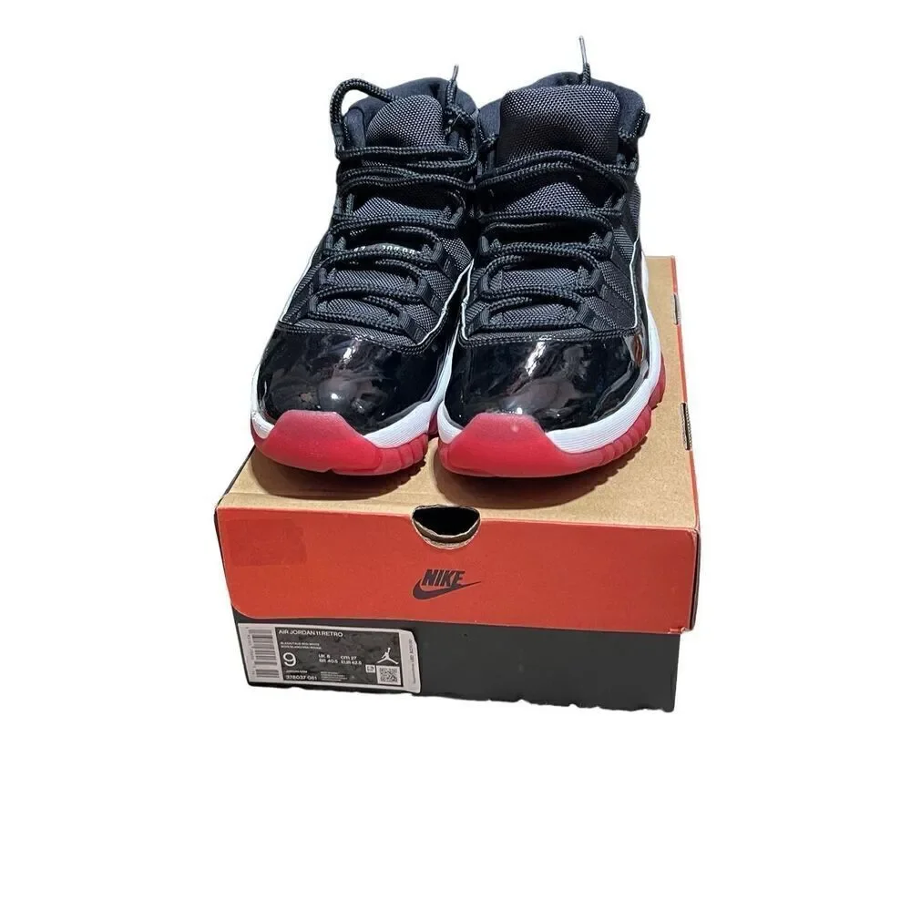 Jordan 11 OG Bred 2019 Black Red 378037-061 Size 9 Nike Air Jordan